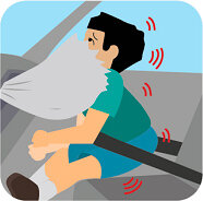 DFSK nueva ley sobre sillas infantiles, niño golpeándose contra un airbag activado